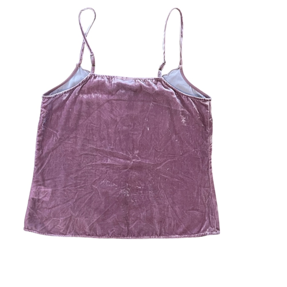 Maeve Anthropologie Pink Scalloped Velvet Cami Top Shirt Blouse XS - Picture 8 of 9